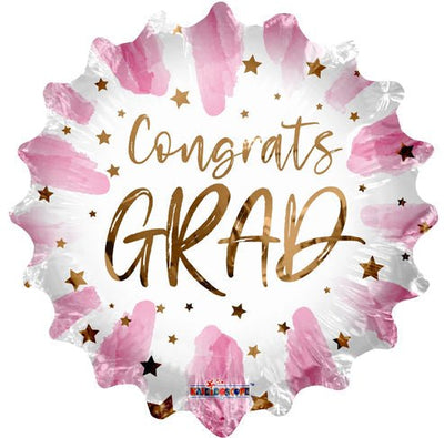 ConverUSA 18" Congrats Grad Pink Balloon - Flat - Premium Party Distribution