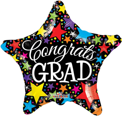 ConverUSA 18" Congrats Grad Star Gellibean Balloon - Pk - Premium Party Distribution