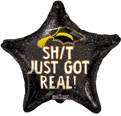 ConverUSA 18" Congrats Now Get a Job Star Balloon - Flat - Premium Party Distribution