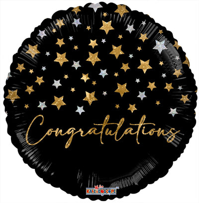 ConverUSA 18" Congratulations Stars Balloon - Flat - Premium Party Distribution
