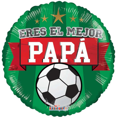 ConverUSA 18" Eres El Mejor Papa Futbol Balloon - Flat - Premium Party Distribution