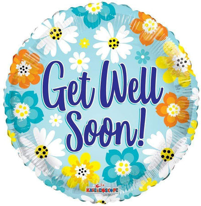 ConverUSA 18" Get Well Bright Flowers Balloon - Premium Party Distribution