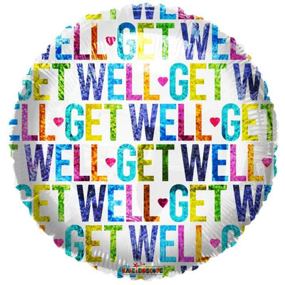 ConverUSA 18" Get Well Colorful Holo Balloon - Premium Party Distribution