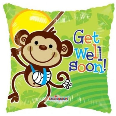 ConverUSA 18" Get Well Soon Monkey Balloon - Premium Party Distribution