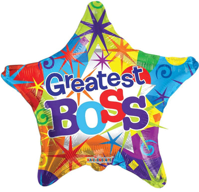 ConverUSA 18" Greatest Boss Star Balloon - Premium Party Distribution