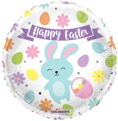 ConverUSA 18" Happy Easter Bunny & Eggs Balloon - Flat - Premium Party Distribution