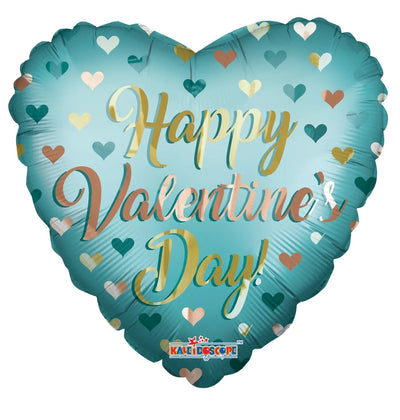 ConverUSA 18" Happy Valentine's Day Gold Mint Balloon - Premium Party Distribution