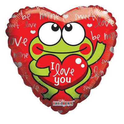 ConverUSA 18" I Love You Frog Heart Balloon - Premium Party Distribution