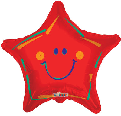ConverUSA 18" Smiley Red Star Balloon - Premium Party Distribution