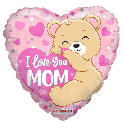 ConverUSA 18"I Love You Mom Bear Hearts Balloon - Flat - Premium Party Distribution