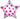 ConverUSA 22" Clear Star Pink Star Pattern Balloon - Premium Party Distribution