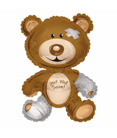 ConverUSA 36" Get Well Soon Teddy Bear Balloon - Premium Party Distribution