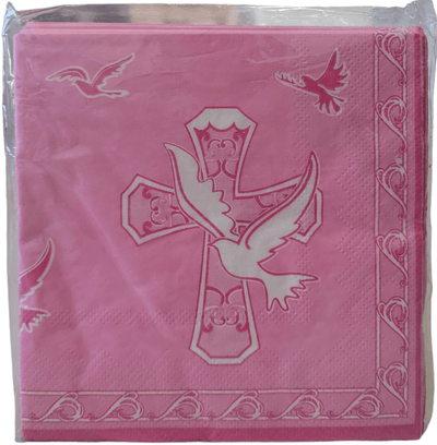 Cross Pink Napkins 16ct - Premium Party Distribution