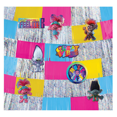 ©Trolls World Tour Deluxe Backdrop Decorating Kit - Premium Party Distribution