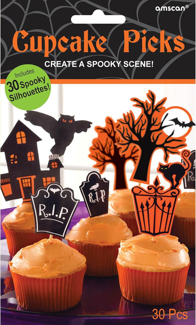 Cupcake Picks - Spooky Scene (30ct) - Premium Party Distribution