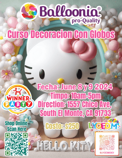 Curso Decoracion Con Globos: Eduardo Junio 8 y 9 2024 - Premium Party Distribution
