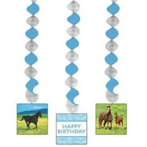 Dangling Decorations - Wild Horses (3ct) - Premium Party Distribution