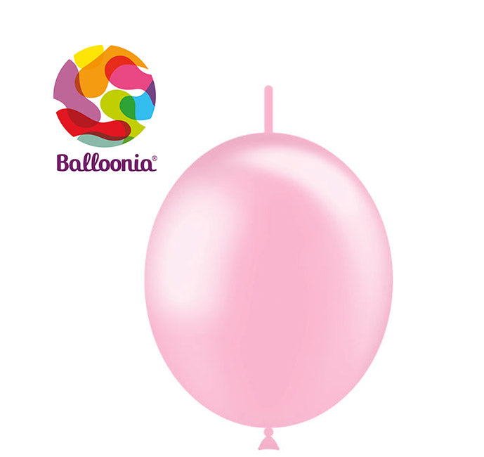 12" Decolink Metallic Baby Pink (100ct) - Balloonia