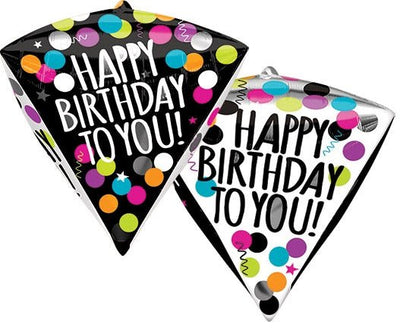 Diamondz - Happy Birthday Black and White - Premium Party Distribution