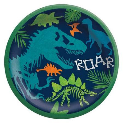 Dino - Mite Birthday 9" Paper Plates (8 Count) - Amscan - Premium Party Distribution