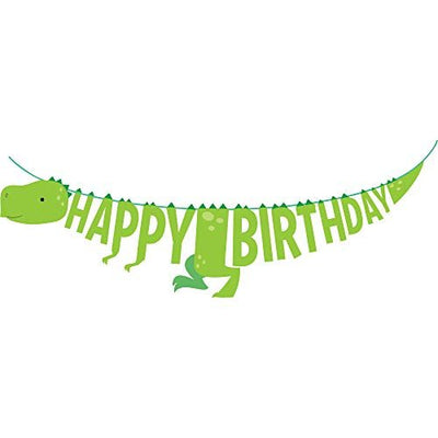 Dinosaur Happy Birthday Banner 5.5ft - Premium Party Distribution