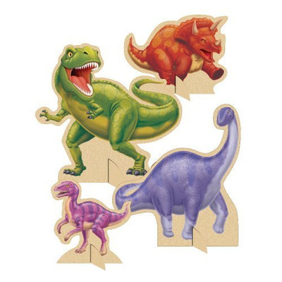 Dinosaur Stand - Up Table Centerpieces (4 Count) - Premium Party Distribution