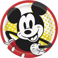 Disney Mickey Mouse Round 9" Dinner Plates 8ct - Unique - Premium Party Distribution