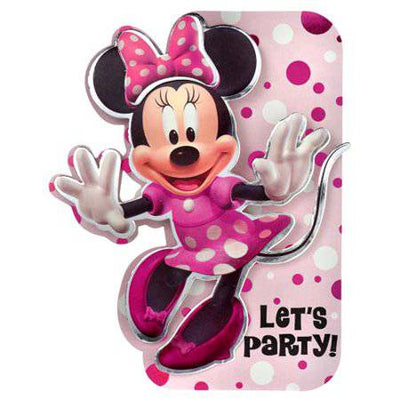 Disney Minnie Mouse 'Forever' Novelty Invitations w/ Envelopes 8ct - Amscan - Premium Party Distribution