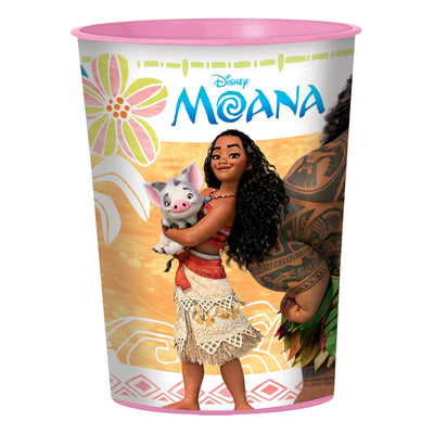 Disney Moana Plastic Favor Cup 16oz 12ct - Amscan - Premium Party Distribution