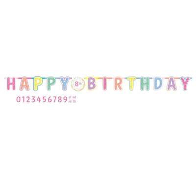 Donut Happy Birthday Jumbo Banner Kit - Amscan - Premium Party Distribution