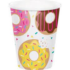 Donut Time 9oz Paper Cups 8ct - Premium Party Distribution