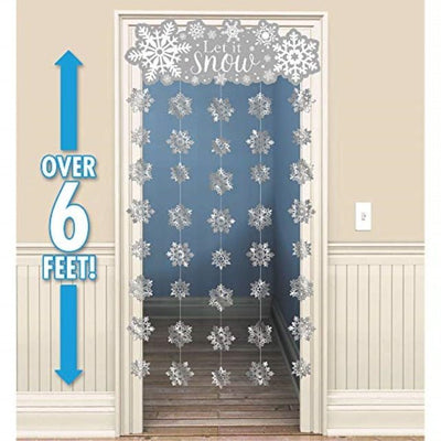 Doorway Curtain - Let It Snow Snowflake - Premium Party Distribution