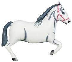 Betallic 34" White Horse Balloon