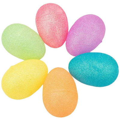Easter Glitter Eggs Assorted 6ct - Amscan - Premium Party Distribution