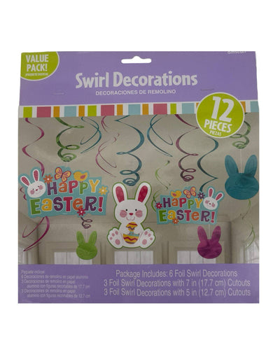 Easter Swirly Decoration 12ct - Amscan - Premium Party Distribution