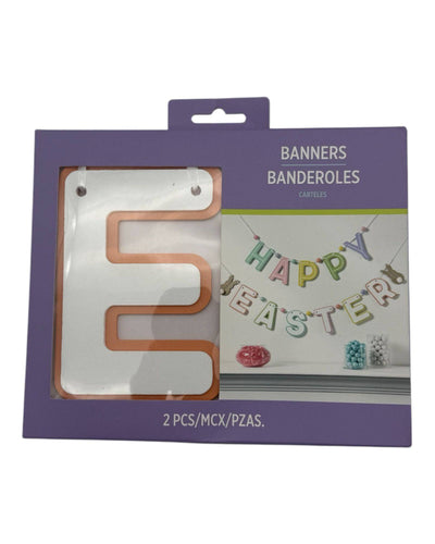 Easter Wooden Banner 2ct - Amscan - Premium Party Distribution