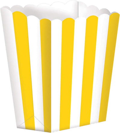 Favor Box - Yellow Stripes (5ct) - Amscan - Premium Party Distribution