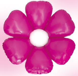 Winner Party 16" Fuchsia Daisy Flower Balloon 3pc