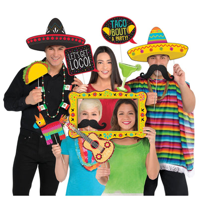 Fiesta Deluxe Jumbo Photo Props 12ct - Amscan - Premium Party Distribution
