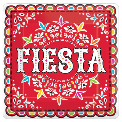 Fiesta Papel Picado 10.25" Lunch Plates 18ct - Amscan - Premium Party Distribution