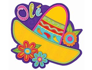 Fiesta Sombrero Wall Cut - out 1ct - Amscan - Premium Party Distribution