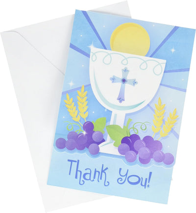 First Communion Invitation & Thank You Card 20ct - Premium Party Distribution