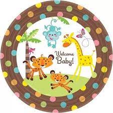 Fisher Price Baby Shower 10.5" Dinner Plates (8) - Premium Party Distribution
