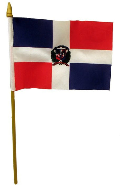 Flag with Stick - Dominican - Premium Party Distribution