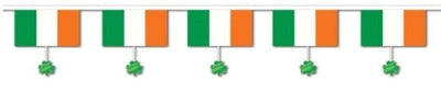 Flags & Shamrocks Banner 16in x 12ft - Premium Party Distribution