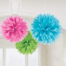 Fluffy Decorations - Brights - Premium Party Distribution