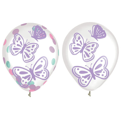 Flutter Latex Confetti Balloons 6ct - Amscan - Premium Party Distribution