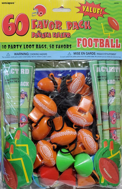 Football Party Favor Pack 60ct - Premium Party Distribution