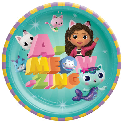 Gabby's Dollhouse 7" Round Plates 8ct - Premium Party Distribution
