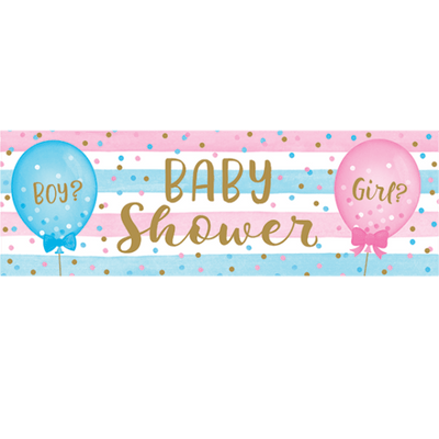Gender Reveal Balloons Giant Party Banner - Premium Party Distribution
